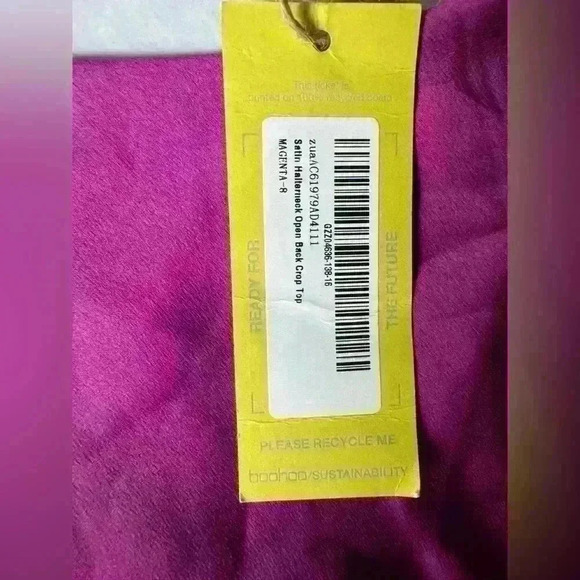 Booho NWT Women’s‎ Purple With Thin Ties Top Size 4 - Picture 4 of 4